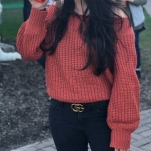 Cotton Candy LA orange knit sweater